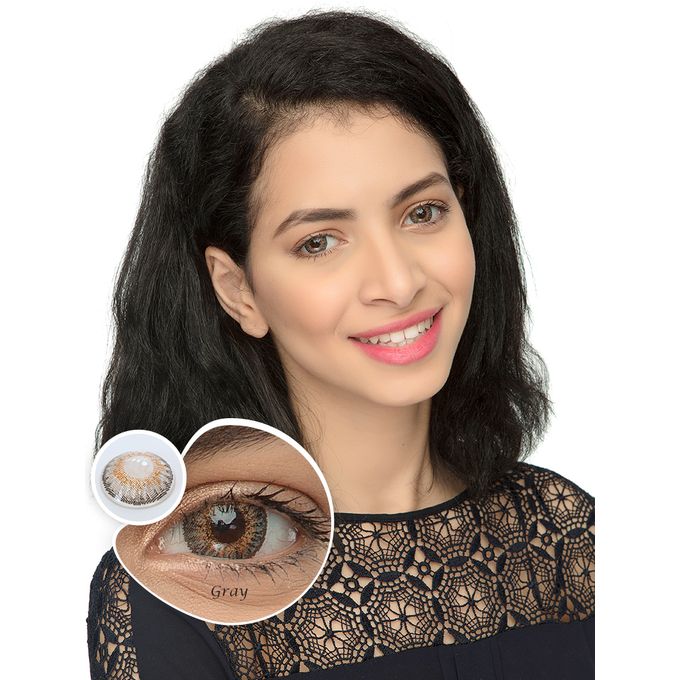 Freshgo Gray 3-Tone 2 Soft Contact Lenses Natural Looking Eyes